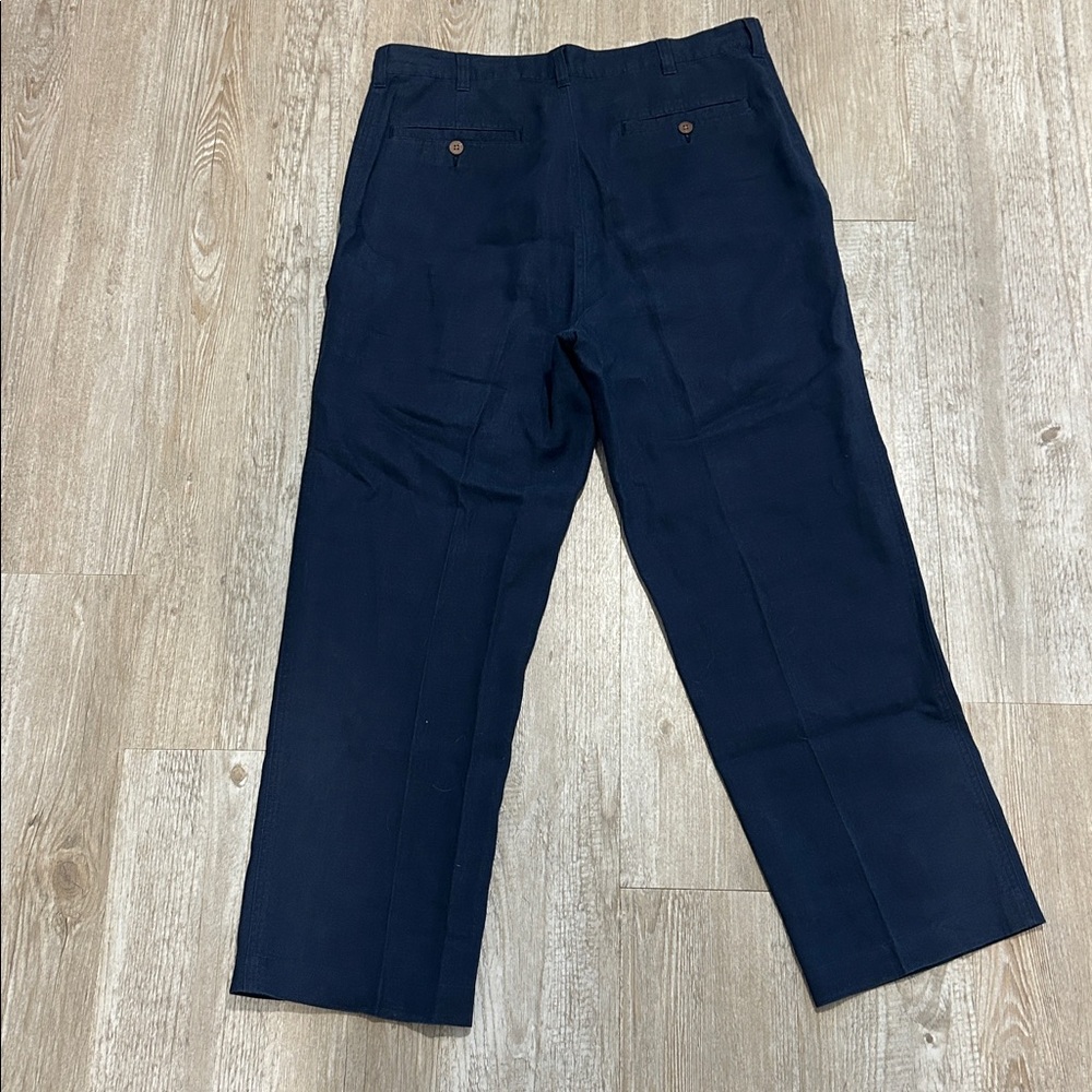 Jos.A.Bank 100% Linen Men’s Pant Navy 34x29 - Picture 8 of 9